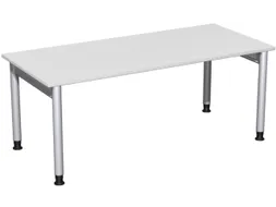 In hoogte verstelbaar bureau,HxBxD 680-820x1800x800mm,blad lichtgrijs