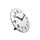 Tafelklok Nextime Duomo Mini 20 cm wit gebolde glazen lens