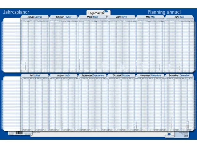 Planbord Legamaster premium jaarplanner verticaal 60x90cm bij Masco
