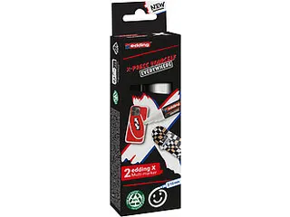 Edding 6900 X multi marker set zwart/wit color 2 stuks - 1