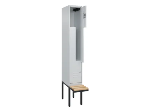 Z-garderobekast,HxBxD 2120x300x815mm,2vak,vak B 300mm,cil.-slot