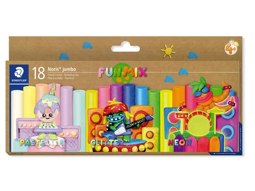 Boetseerklei Staedtler Noris jumbo set 18 kleuren