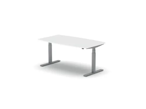 Elektrisch ihv Vergadertafel Vatvorm 1600x800mm Alu+ wit Blad