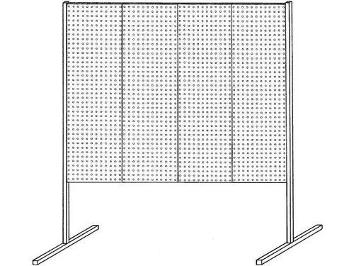 scheidingswand van geperforeerde plaat,enkel veld,totale B 1500mm