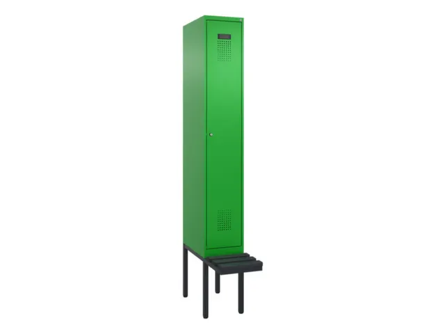 locker met bank,voor scheiding van kleding,HxBxD 2120x300x815mm,1vak