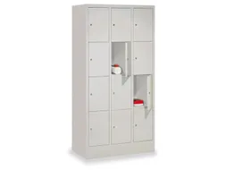 lockerkast,RAL 7035,HxBxD 1850x900x500mm,3x4vakken,vak B 300mm