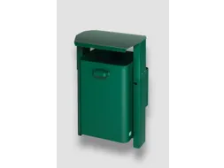 Afvalbak 40 Liter Wand/Paal Dak Mosgroen