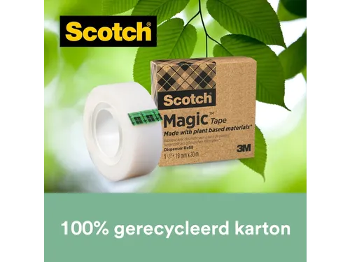 Plakband Scotch Magic 900 19mmx30m onzichtbaar mat