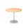 vergadertafel,HxØ 745x1000mm,rond,schotelvoet zilverkleurig,ronde bui