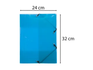 Elastomap 3 kleppen polypropyleen 5/10de Crystal Colours A4 Assorti - 16
