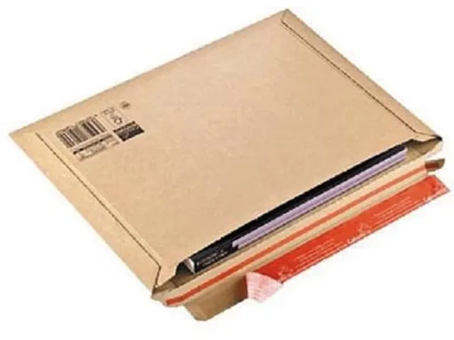 Enveloppe d'expédition à soufflet, bande adhésive sur le côté lon