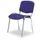 bezoekersstoel,4voeten ovale buis verchroomd,zitting stof blauw,rug PE