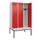 locker met bank,HxBxD 2120x1200x815mm,3vak,vak B 400mm,cilinderslot