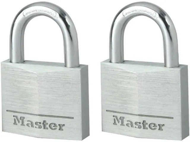 Masterlock Hangslot + Cijferslot 9130EURT Pak van 2 Stuks Zilver
