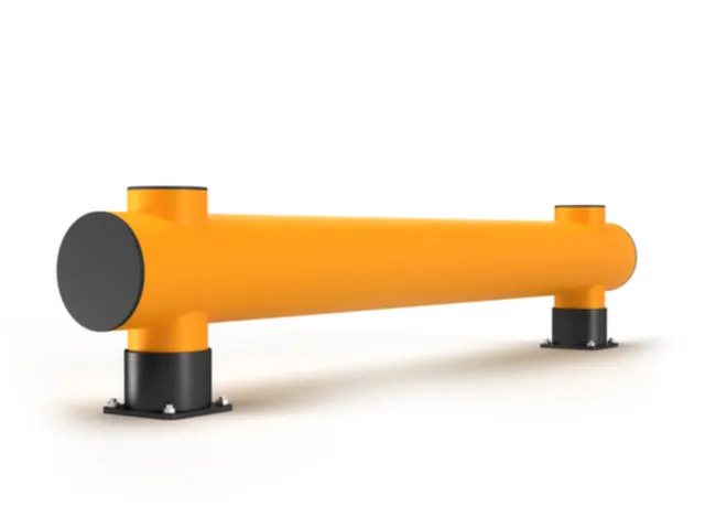 Aanrijdbeveiligingsbarrière Enkele Plank V. Binnen/Buiten 390x8000mm