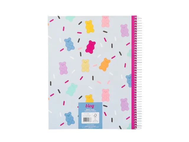 Spiraalblok B'LOG SWEET CANDY A4 Lijn 80v. 90gr kr 2st 2 motieven