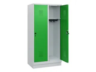 schoollocker,HxBxD 1630x800x500mm,2vak,vak B 400mm,draaigrendel,sokkel - 1