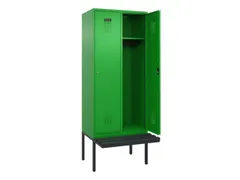 locker met bank,HxBxD 2120x800x815mm,2vak,vak B 400mm,cilinderslot