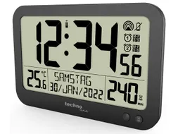 Digitale wandklok Technoline WS 8026 223x148x17mm zwart met afstandsbe