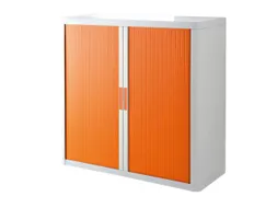 Roldeurkast HxBxD 1040x1100x415mm 2 Oh Romp Wit Front Oranje