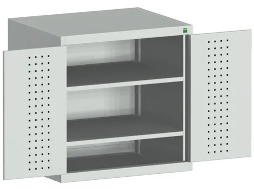 kast met geperforeerde platen,HxBxD 800x800x650mm,2xStalen bodem