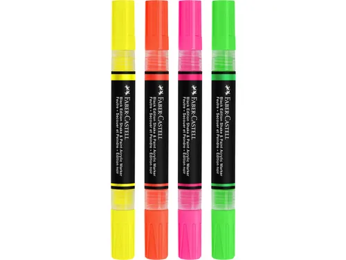 Acrylmarker Faber-Castell Black Edition Shake & Paint 4st. neon kleure