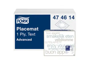 Tork 474614 Placemat Text Advanced 1-laags decor 42x30cm 2.500st/doos - 1