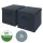 Leitz Stoffen opbergdoos met deksel Grijs 38x33x32,5cm 2 stuks