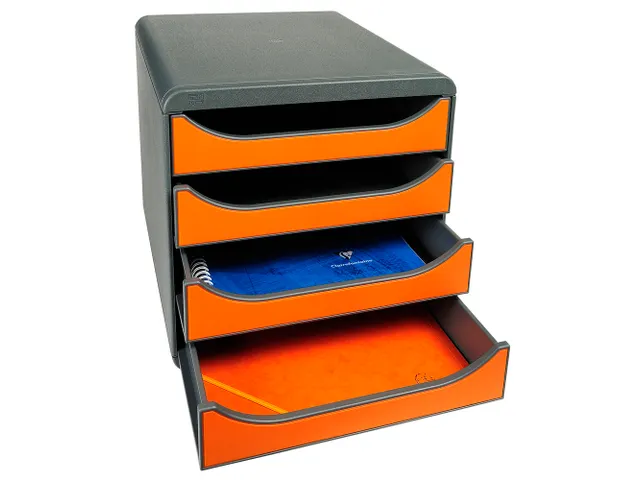 Exacompta Ladenblok A4 5 Laden Big Box Donkergrijs/Oranje