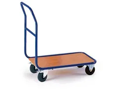 duwbeugelwagen,draagverm. 250kg,laadvl. LxB 800x500mm,houtplaat