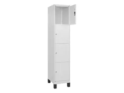 lockerkast,HxBxD 1950x400x500mm,1x4vakken,vak B 400mm,cil.-slot,voeten