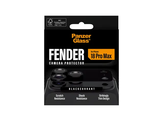 PanzerGlass Fender Camera Lens Protector Blackcurrant iPhone 18 Pro