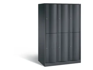 lockerkast 1950x1150x640mm 3x2 vakken romp RAL7021 front RAL7021 - 2