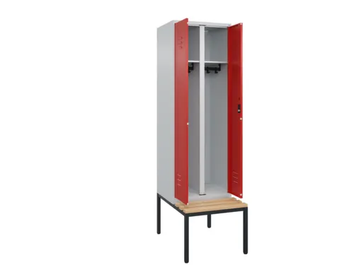 locker voor scheiding van kleding,HxBxD 2120x600x815mm,2vak