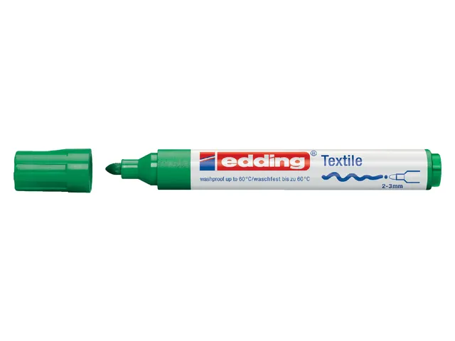 Viltstift edding 4500 textiel rond groen 2-3mm