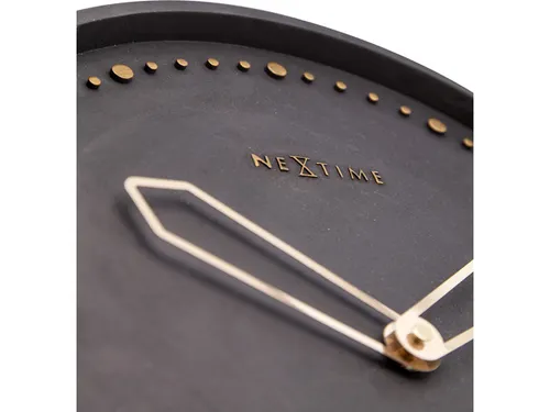 Wandklok NeXtime dia. 35 cm, polyresin, zwart