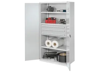 Materiaalkast Dubbelwandige Deur 1950x1000x600mm 3legborden 3laden - 1