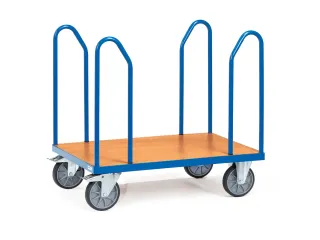 Platformwagen Met Beugels 1583 600kg 1200x800mm Ral5007 Hout - 1