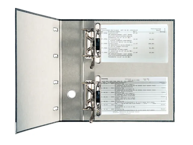 Classeur Leitz 1092 A4 75mm Bancaire 2 Méc. Carton Noir