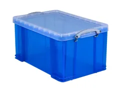 Opbergbox Really Useful 48 liter 600x400x315mm transparant blauw