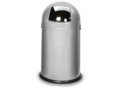 Push Afvalbak Staalplaat 22 Liter Hxd 640x355mm Zilver