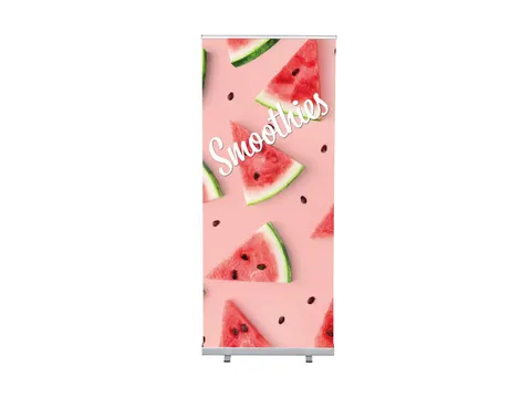 Roll-Banner 85x200 complete set met print "Smoothies"