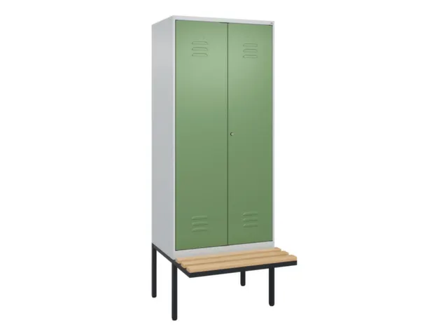 armoire vestiaire noir et blanc HxlxP 2120x800x815mm 2compart.