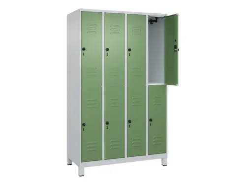 dubbeldekse locker,HxBxD 1950x1200x500mm,4x2vak.,vak B 300mm