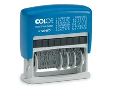 Woorddatumstempel Mini Info-Dater S120/WD Nederlands Rood Blauw