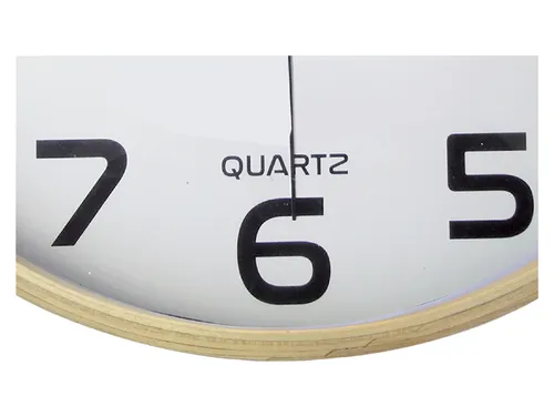 Wandklok Unilux Baltic Ø30,5cm hout/wit cijferaanduiding