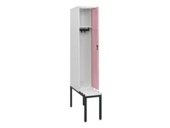 locker met bank,HxBxD 1950x300x815mm,1vak,vak B 300mm,cilinderslot