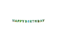 Letterslinger Happy Birthday Jungle Groen 2,5 meter