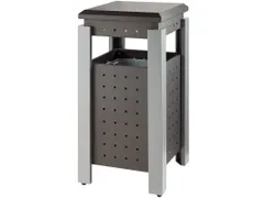 Vierkante Buitenafvalbak 36 Liter Grijs