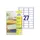 inkjetetiket Avery 63,5x29,6mm transparant 25 vel 27 etiketten per vel